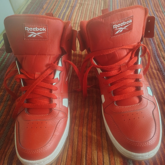 Reebok Other - Reebok Red and White High-Top Sneakers